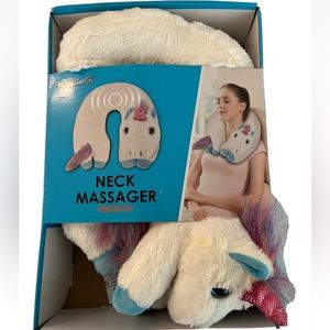 Health Touch Neck Massager Vibration UNICORN MultiColor Plush Polyester NEW